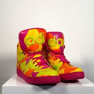 Jeremy Scott Neon Camo Sneakers Size 12